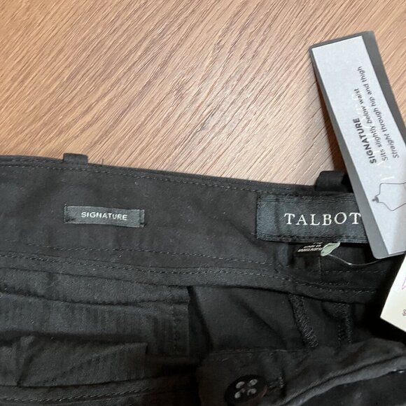 Talbots NWT Black Signature Mid-Rise Straight Leg Cropped Pants Size 14 - Picture 5 of 7
